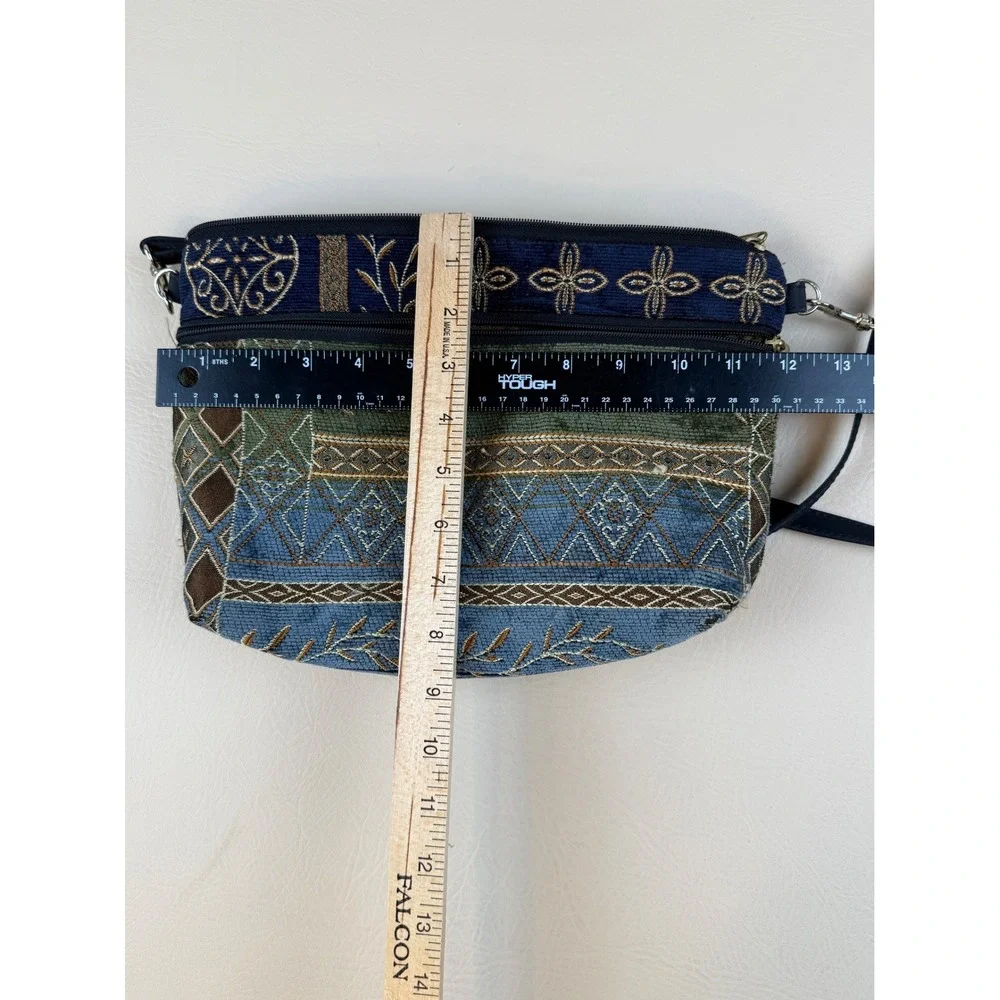 Danny K Small Crossbody Bag Boho Tapestry Woven Embroidered USA Made